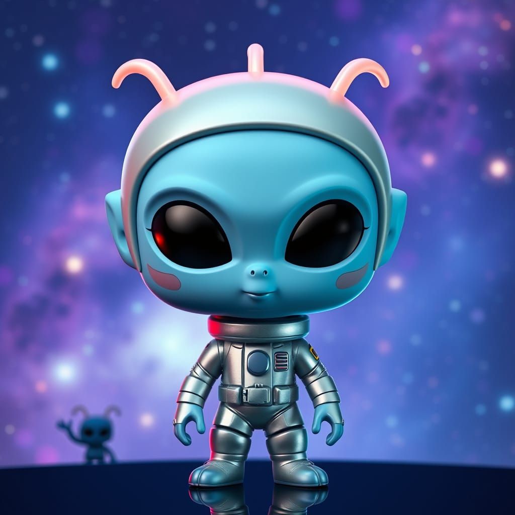Cute Alien Vinyl Figure in Funko Pop Style