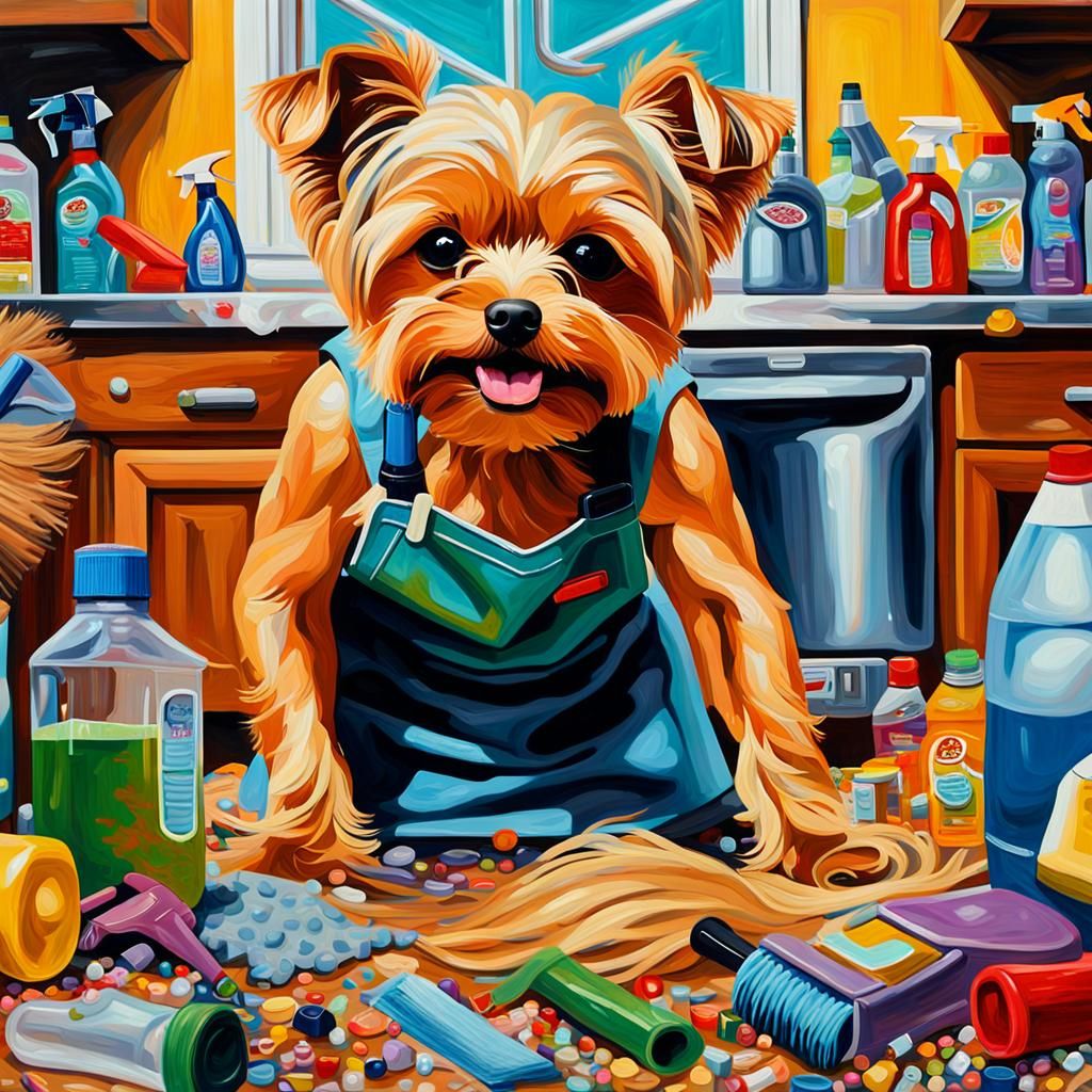 A whimsical caricature of a pretty woman with tousled blonde...