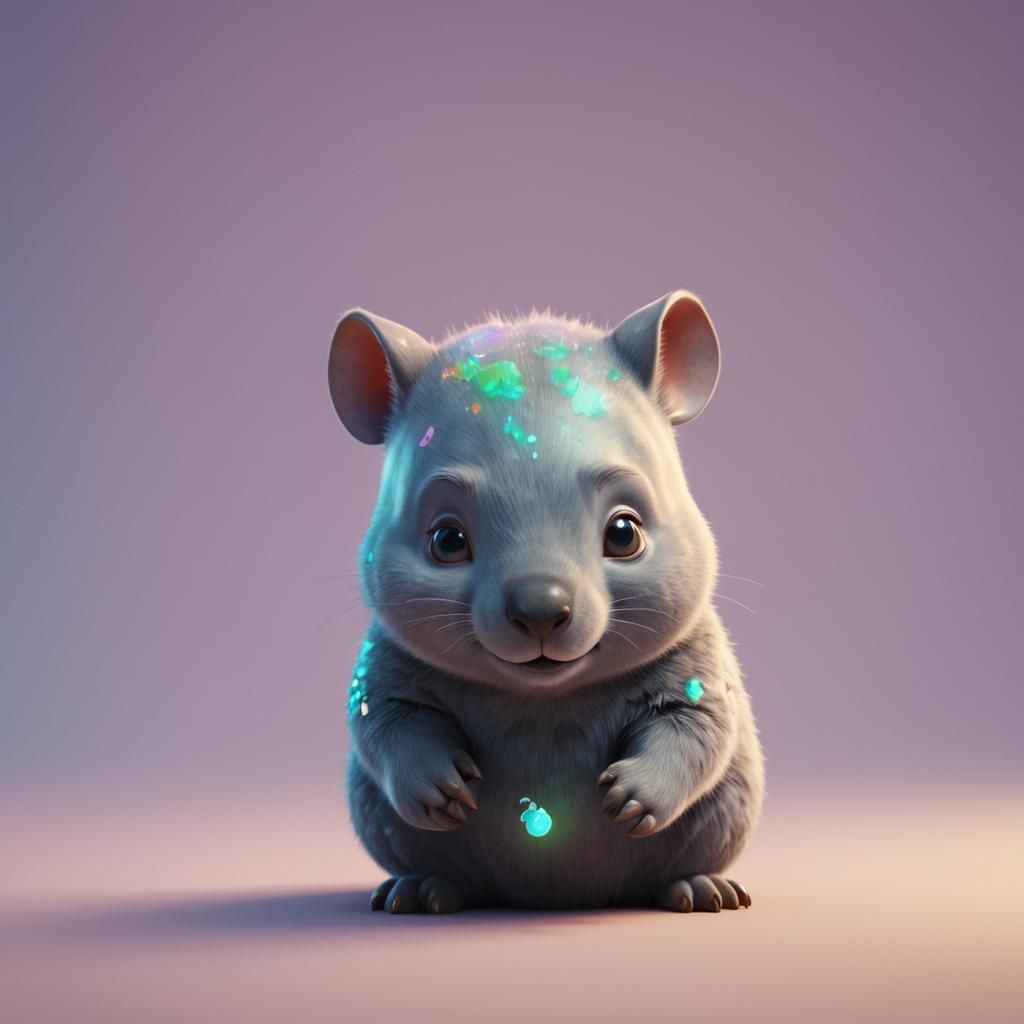 Opal Wombat: Pixar-Style 3D Digital Art