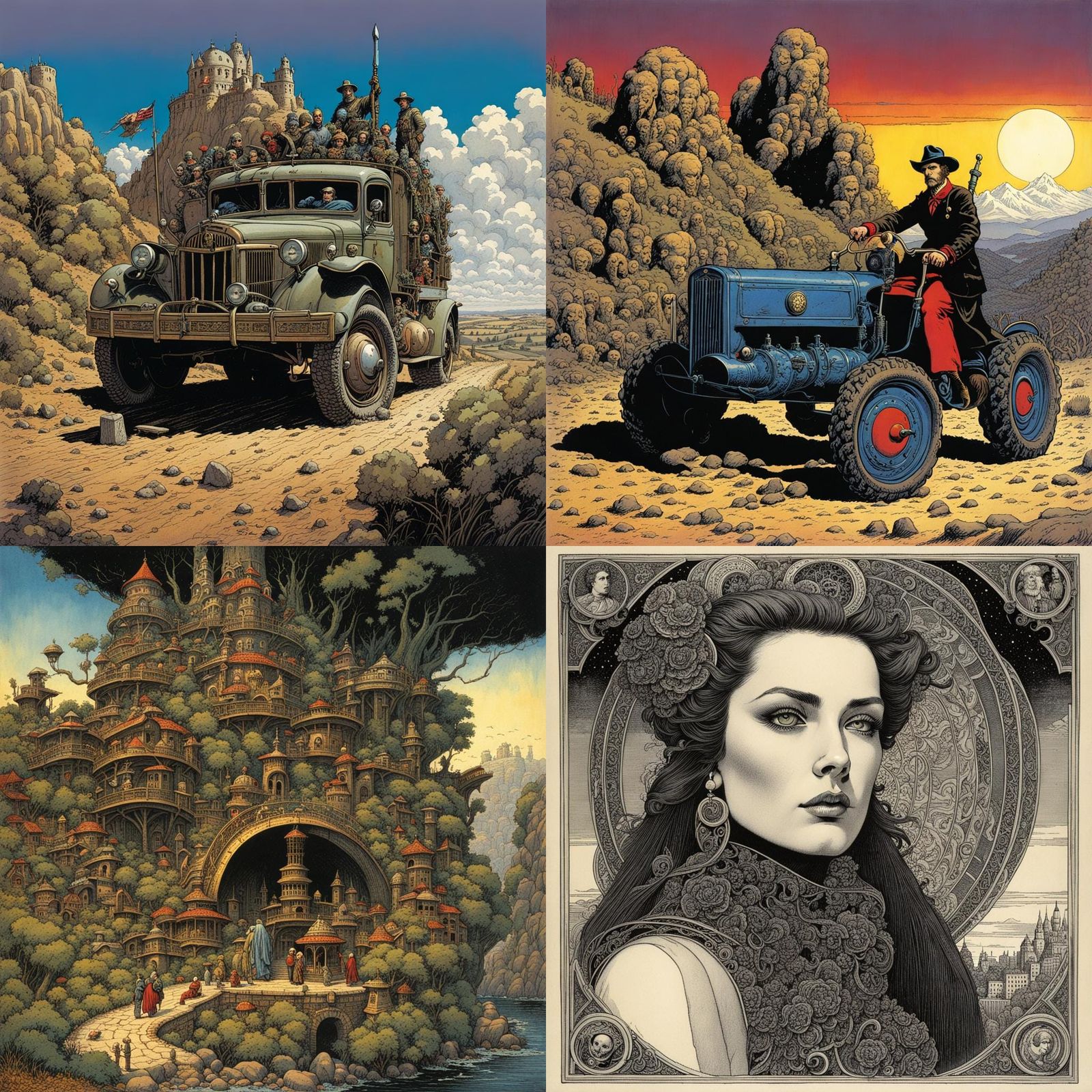 Dynamic Dinosaur Illustration in Paleoart Style