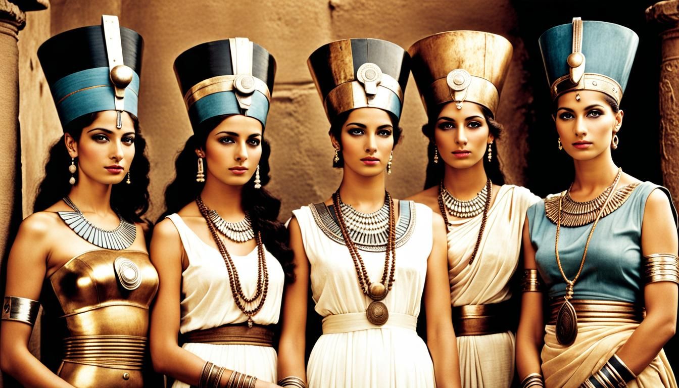 Vintage Photo from 2000 BC with White Borders