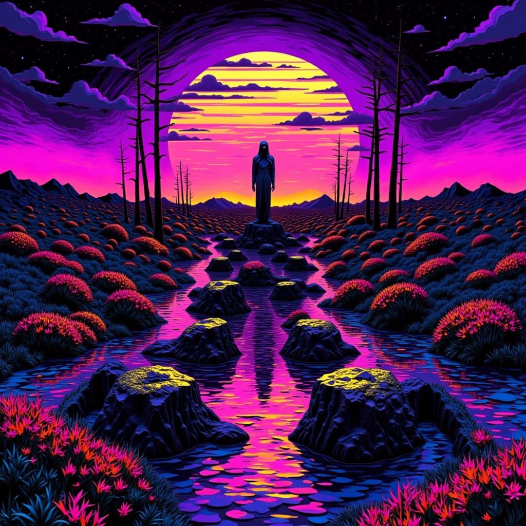 Abstract Glitch Art with Distortion Effects