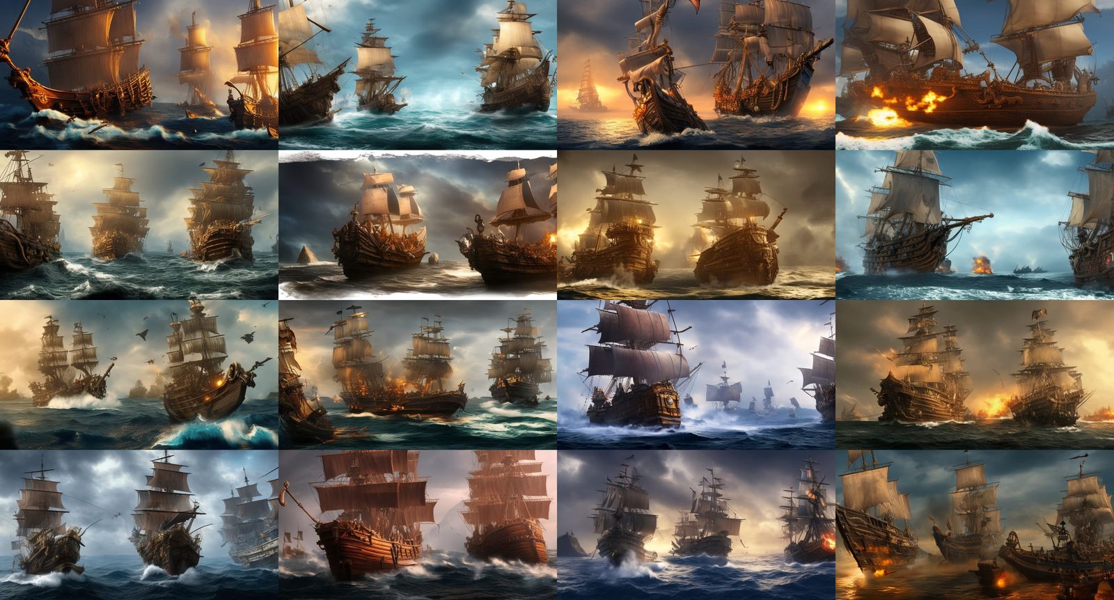 Epic Pirate Ship Battle in 8K Resolution
