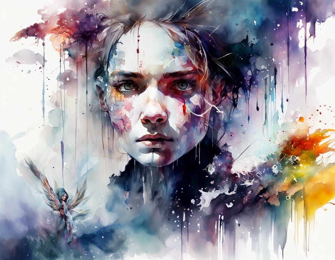 Survivor in Shock: Watercolour Alien Attack