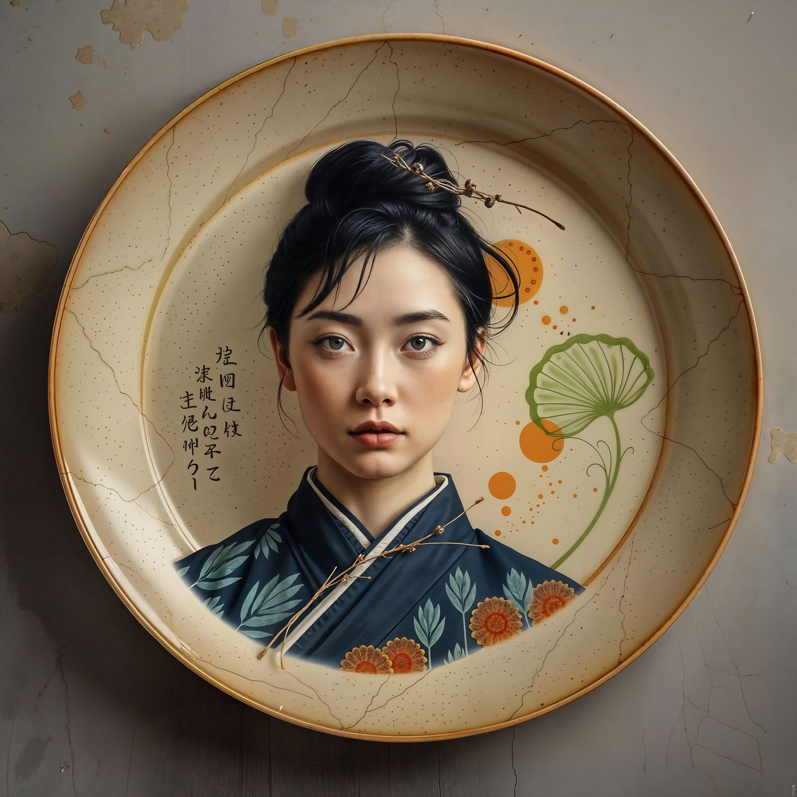 Umami Fusion: Culinary Portrait on Japanese Plate
