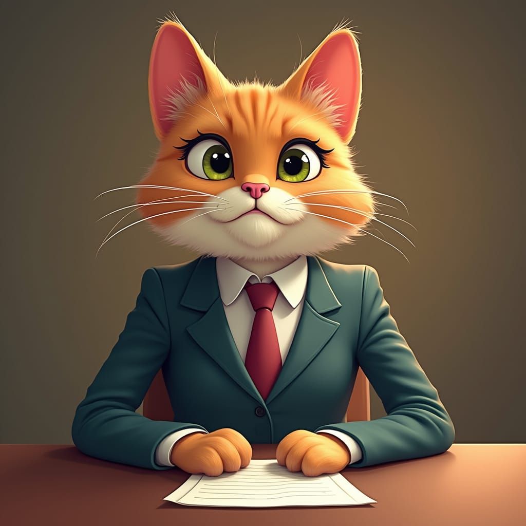 Cat Lawyer Announces Disclosure Prohibition in 3D Cartoon St...