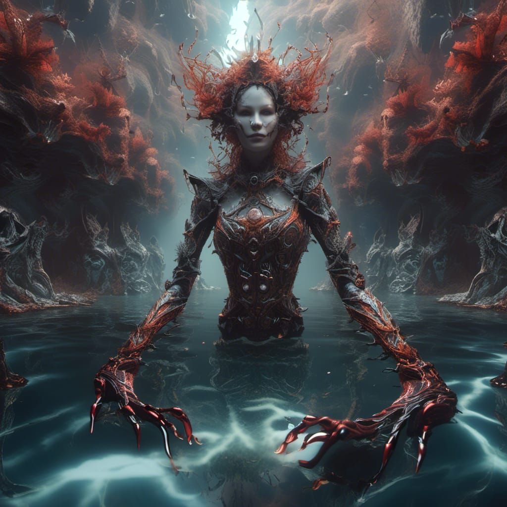 Enticing Woman with Sinister Eyes: Digital Matte Painting