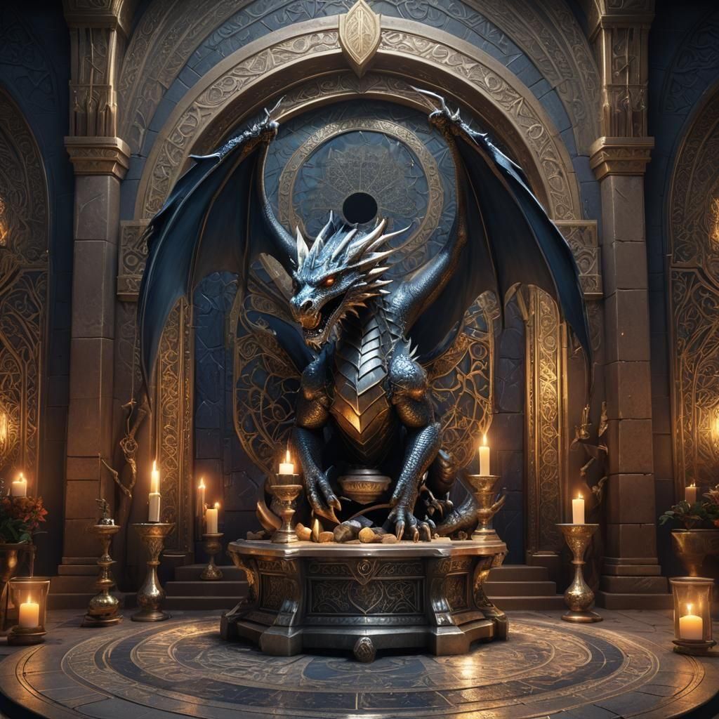 Dragon God Paladine Altar in Arab Room