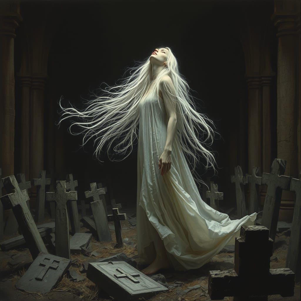 Ghost in Ruined Cathedral: Dark Romanticism