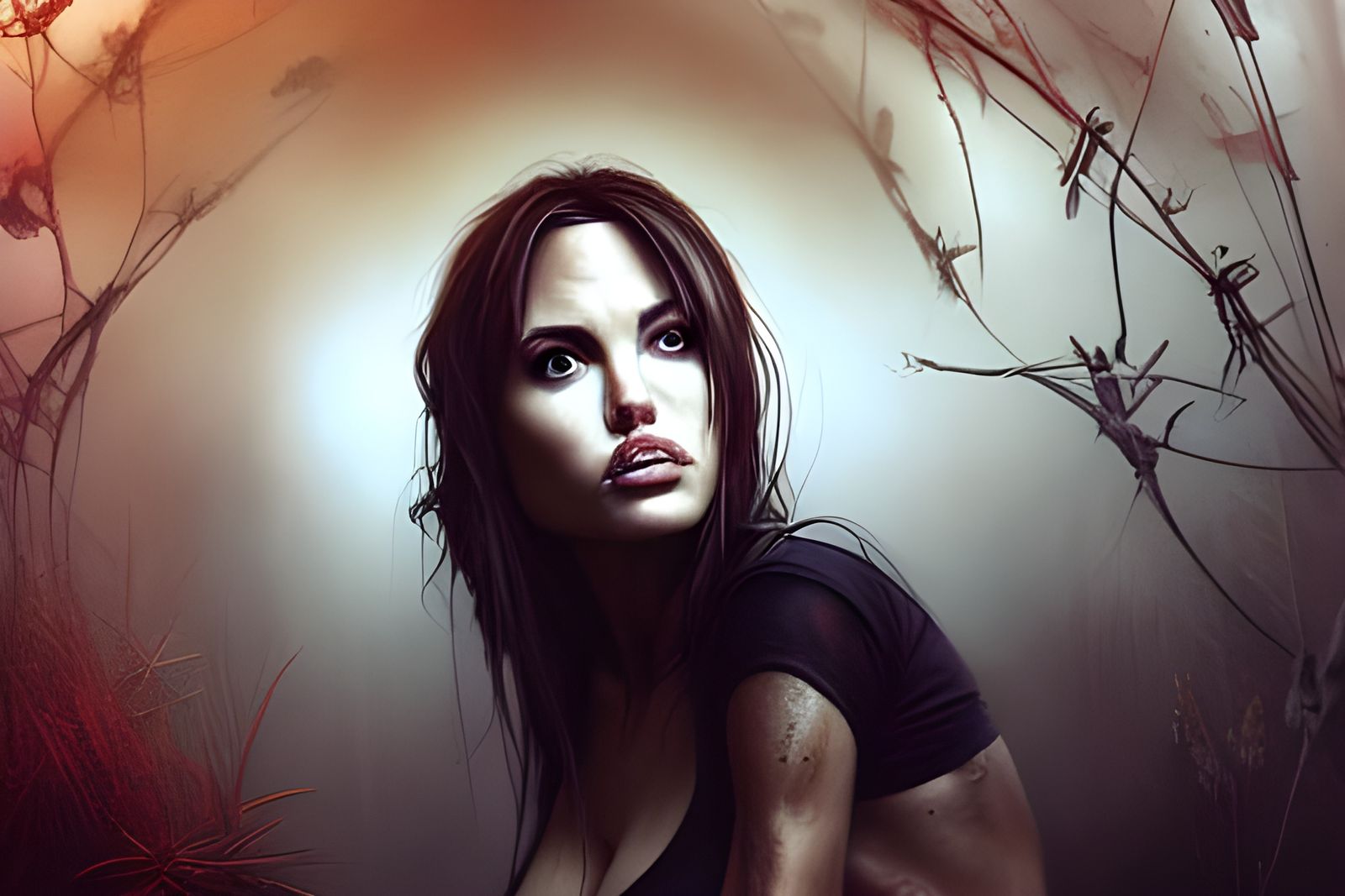 Adventurer in Biopunk Style, Digital Illustration