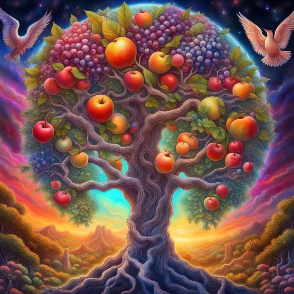 Adam and Eve in Eden: Cosmic Illustration