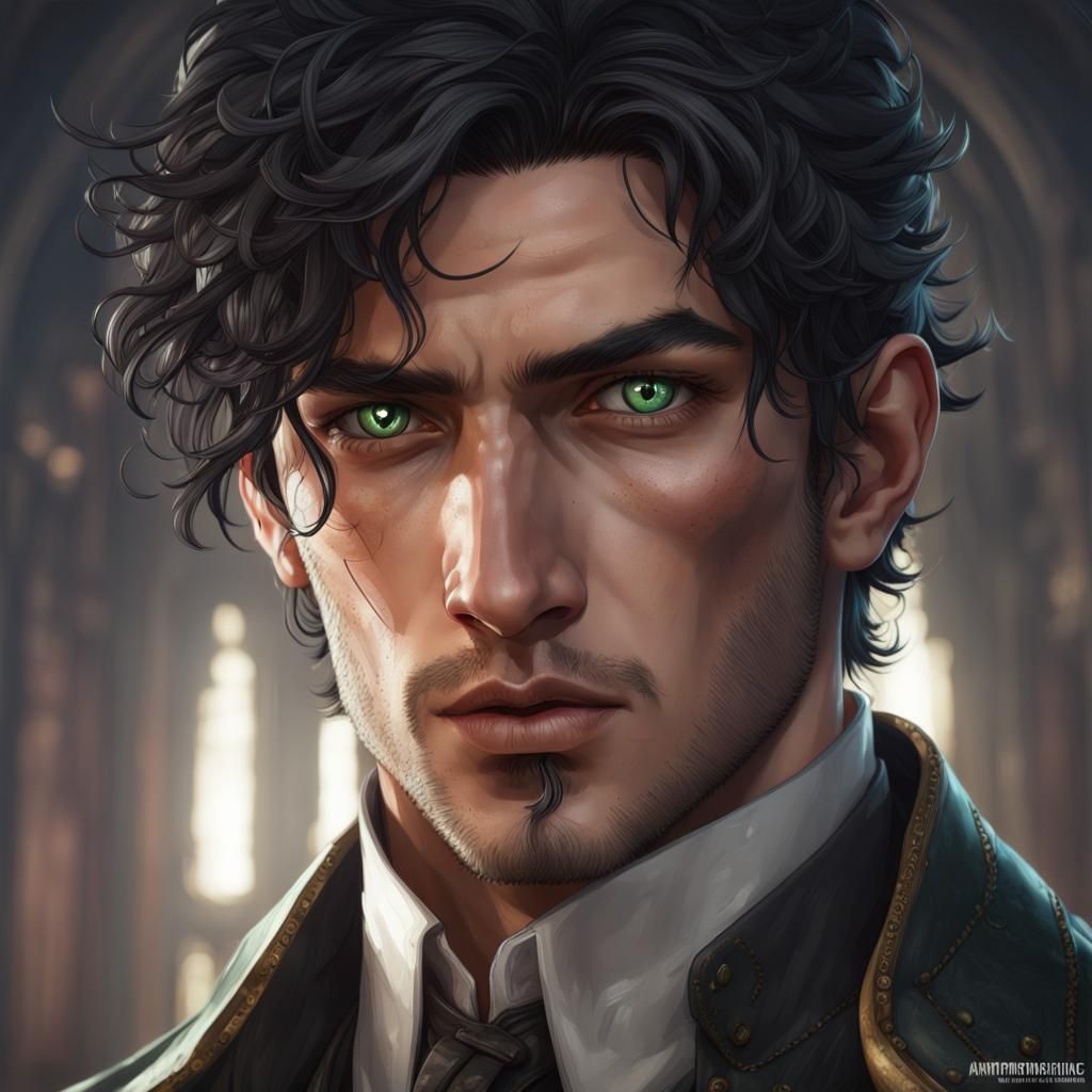 Gothic Steampunk Investigator Portrait in Digital Art Style