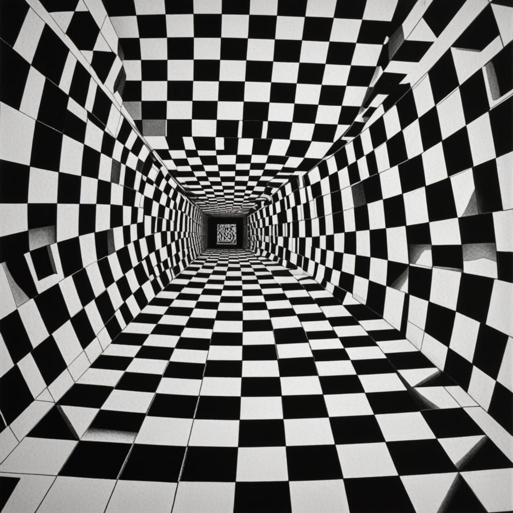 Geometric Optical Illusion in Black and White