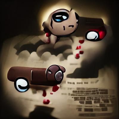 Film Noir Scene Inspired by Binding of Isaac