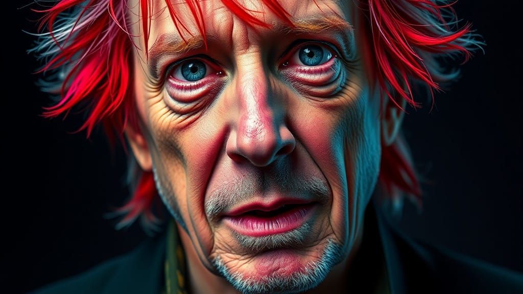 Hyper-Realistic Pop Art Portrait of John Lydon