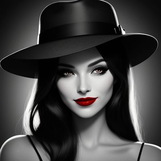 AI Generated Femme Fatale Portrait