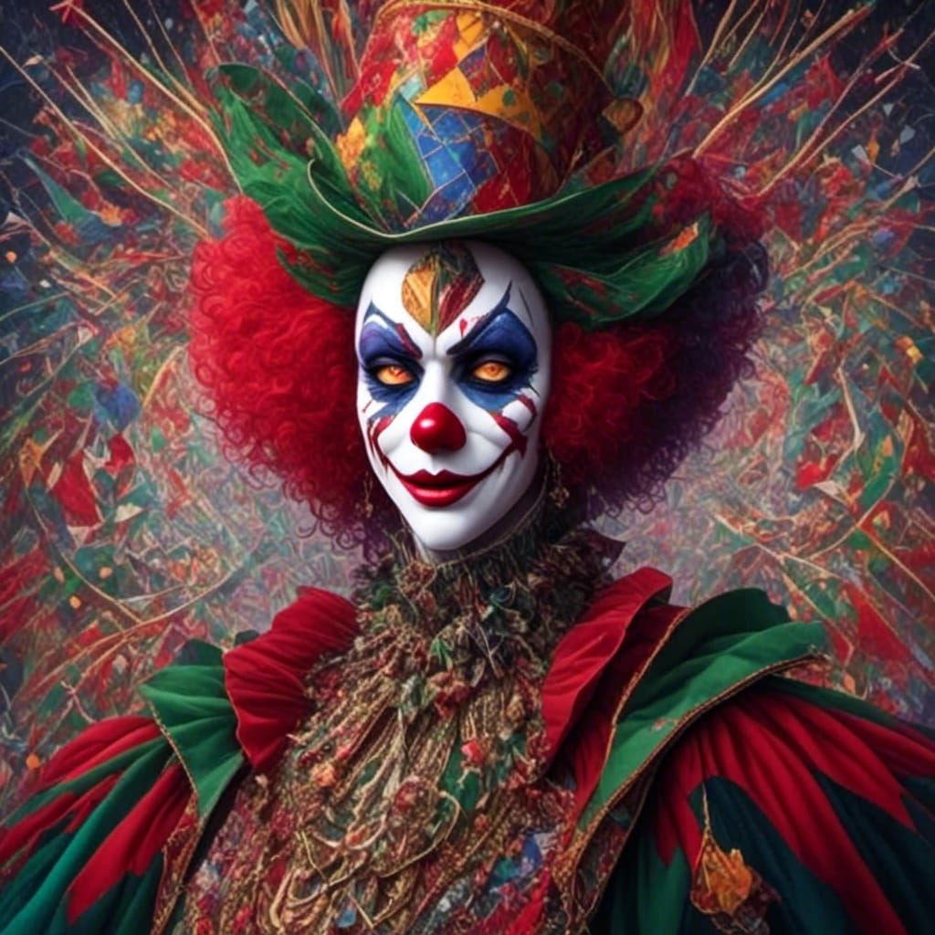 Beautiful Clown Queen with Peppermint Aesthetic