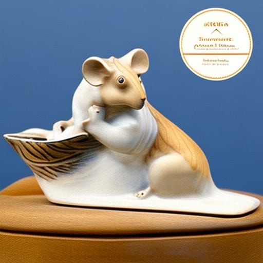 Mouse Stormbringer Figurine in Renaissance Expressionist Sty...