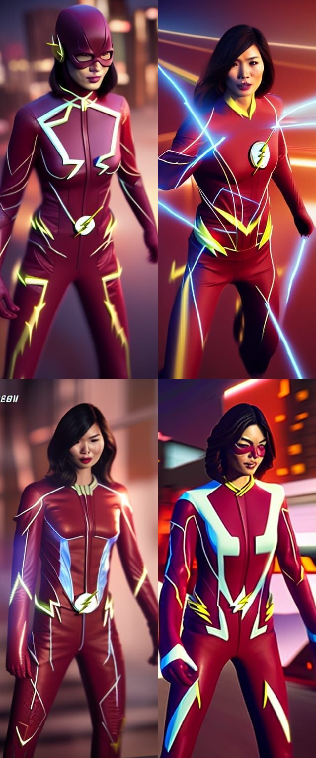 The Flash: Gemma Chan as Comic Book Art