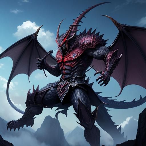 Azi Dahaka Dragon in Anime Style