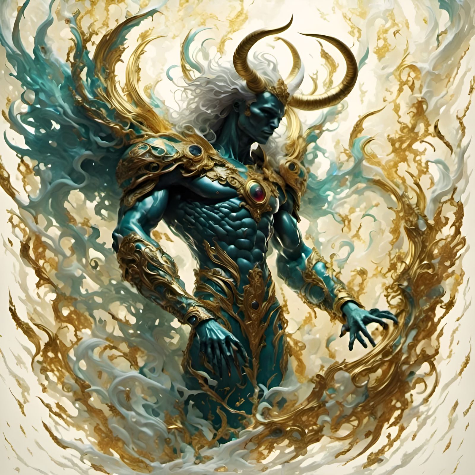 Angelic Figure Surrounded by Manna