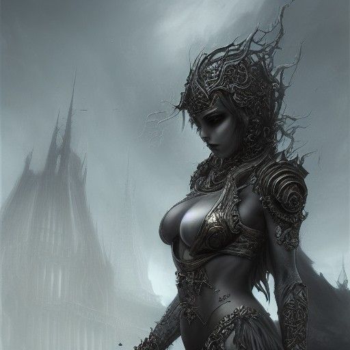 Death Biker Princess in Sinister Armor