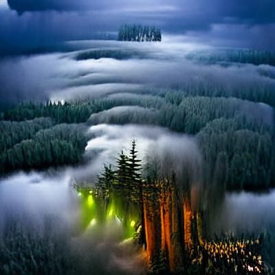 Misty Forest in the Pacific Northwest