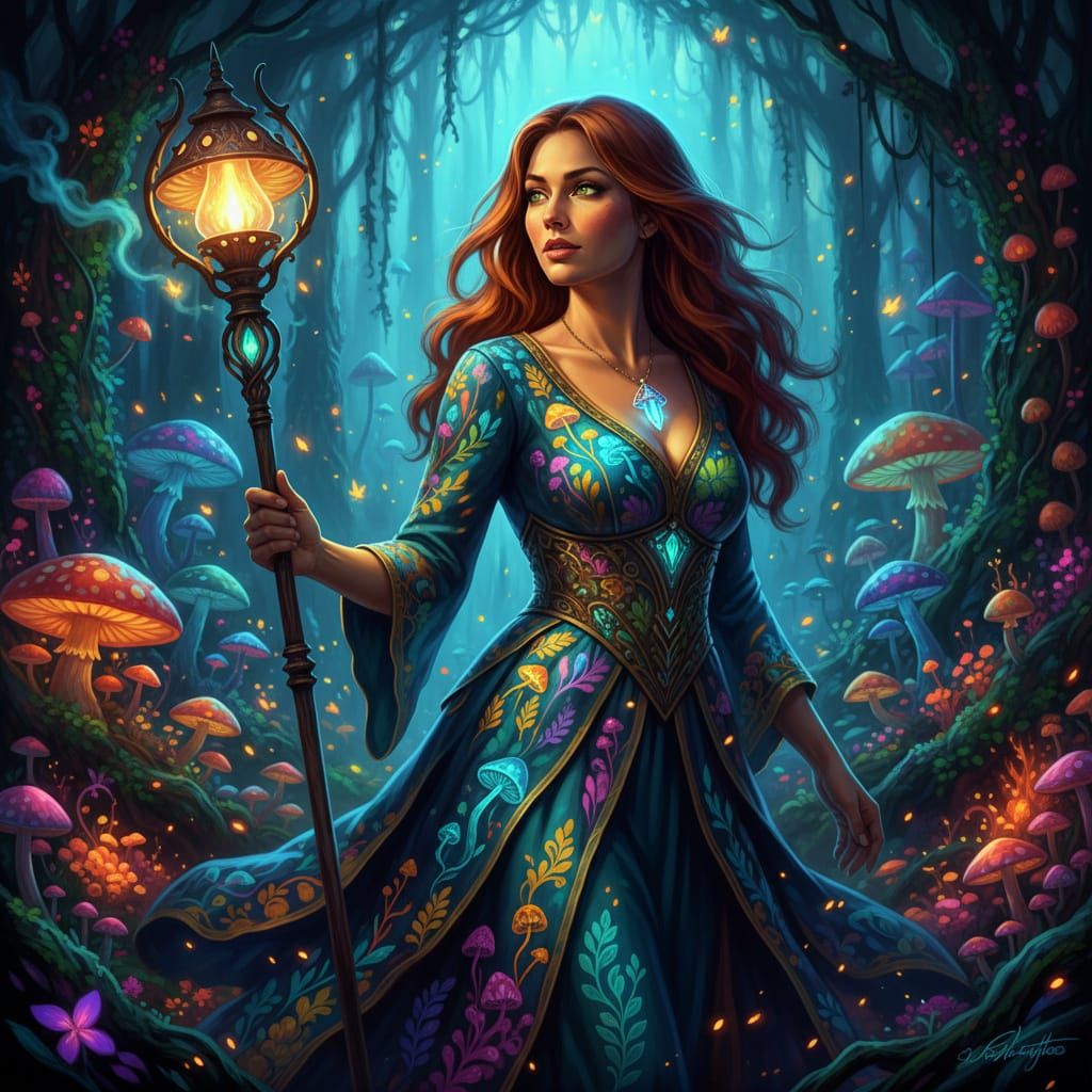 Vibrant Woman on Beach in Hyperrealistic Style