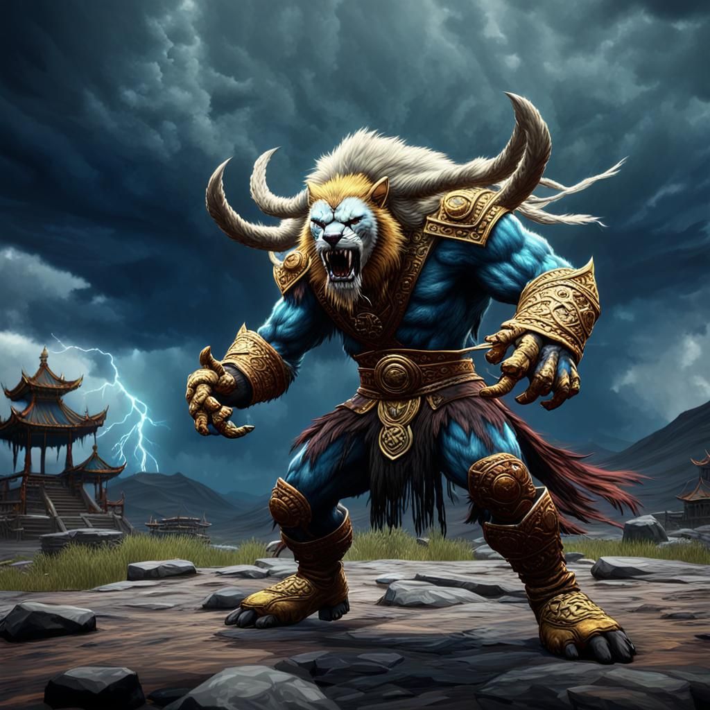Sabretooth as Ancient Mongolian Warlord in Unreal Engine