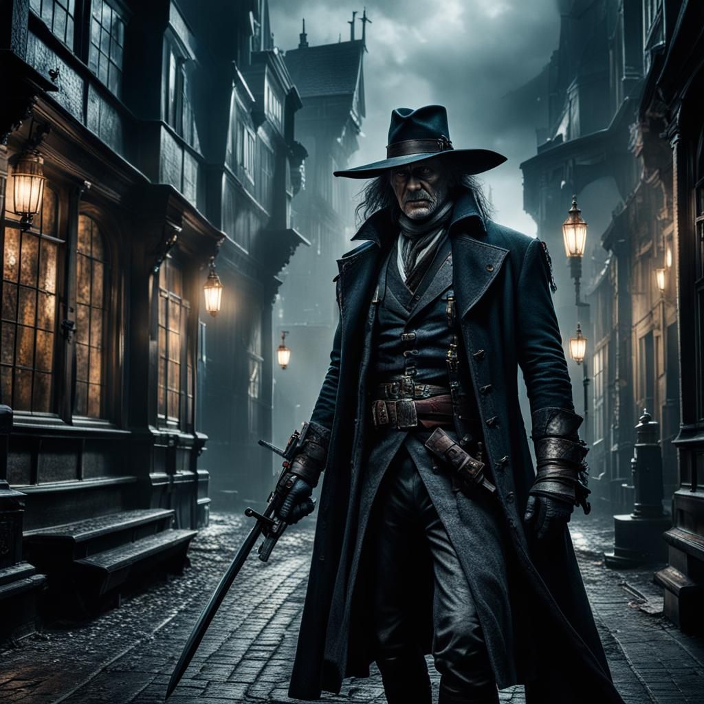 Hyperrealistic Van Helsing Portrait in High Definition