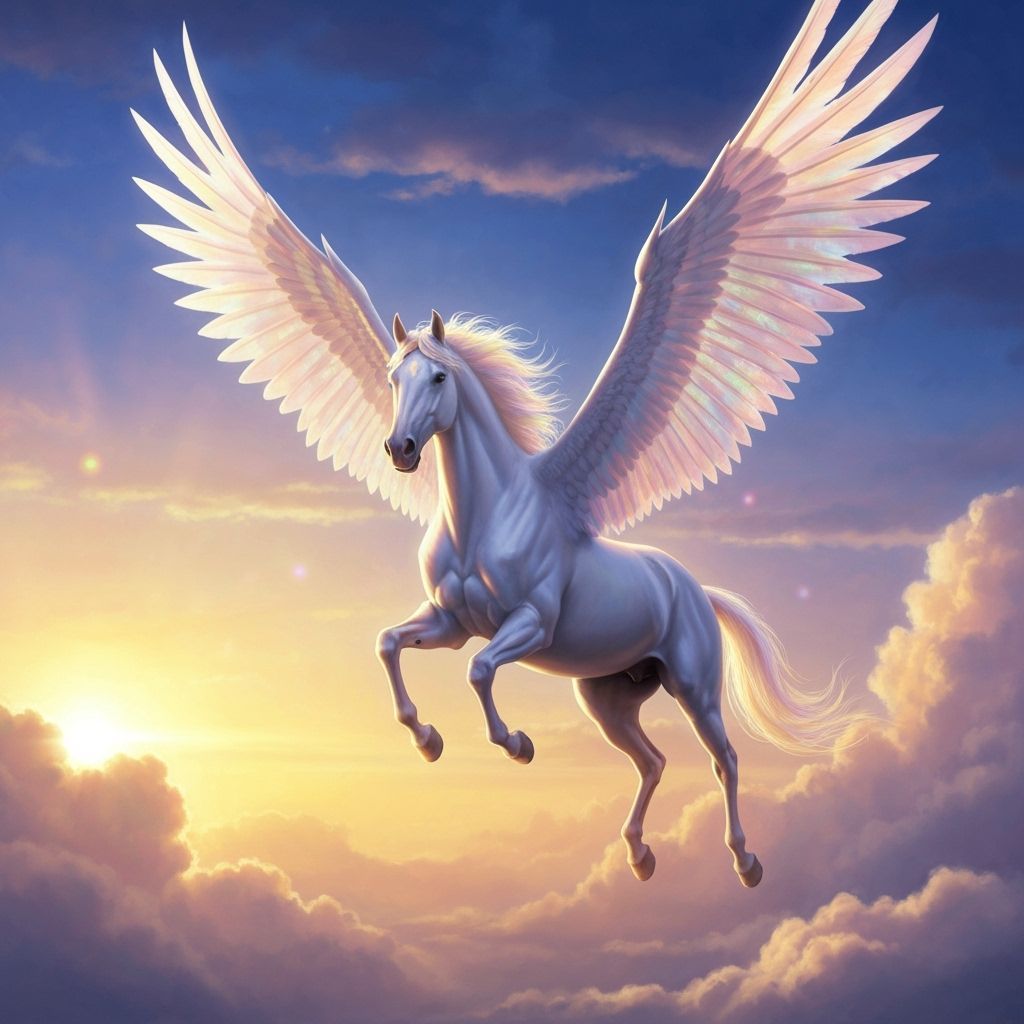 Majestic Pegasus Soaring at Dawn
