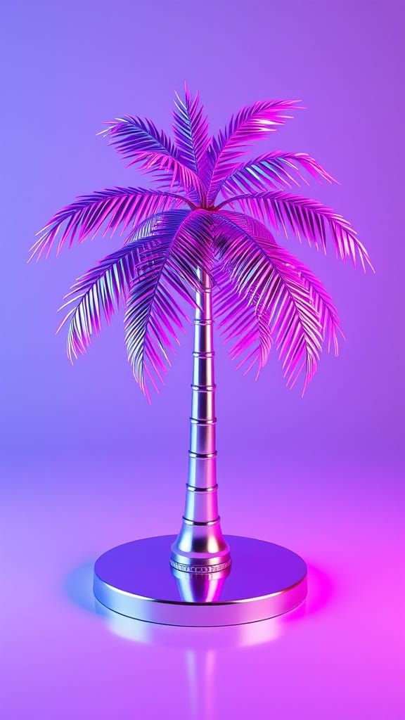 Neon Cyberpunk Metropolis at Sunset