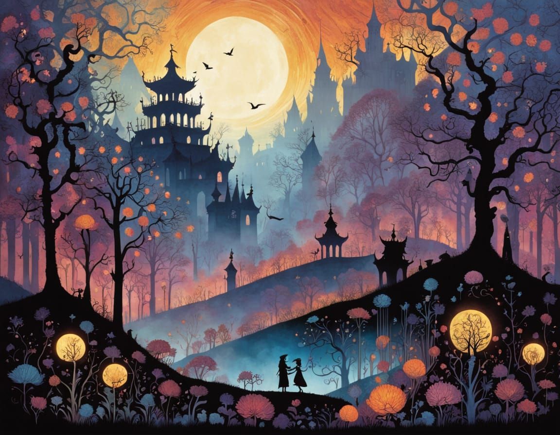 Magic Flute: Enchanting Silhouettes in Graphic Style