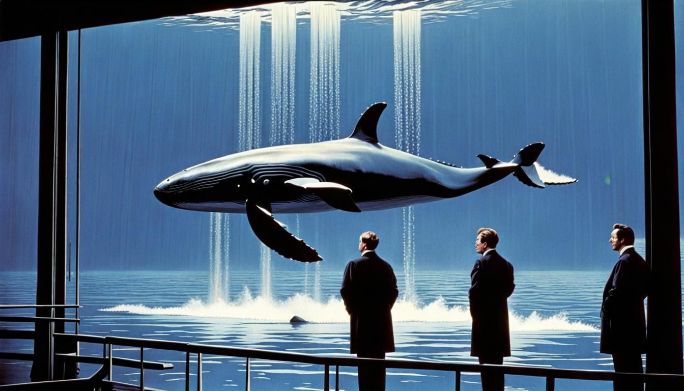 Whales in 1980s Criterion Collection Style