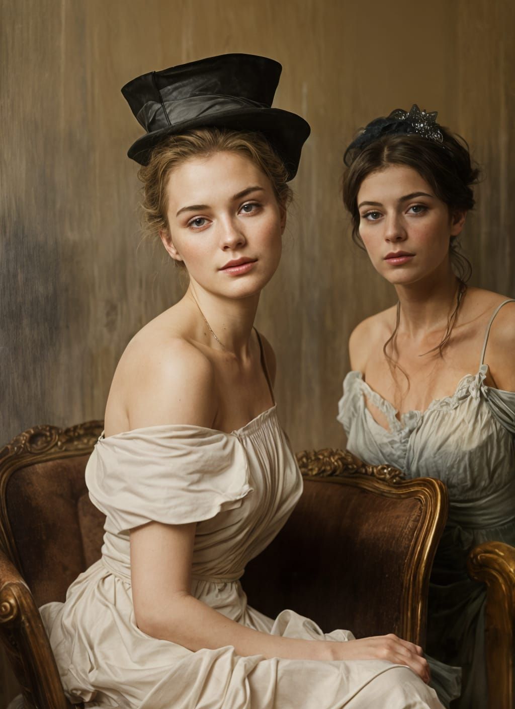 Beautiful Woman Enjoying Tea: Photorealistic Portrait