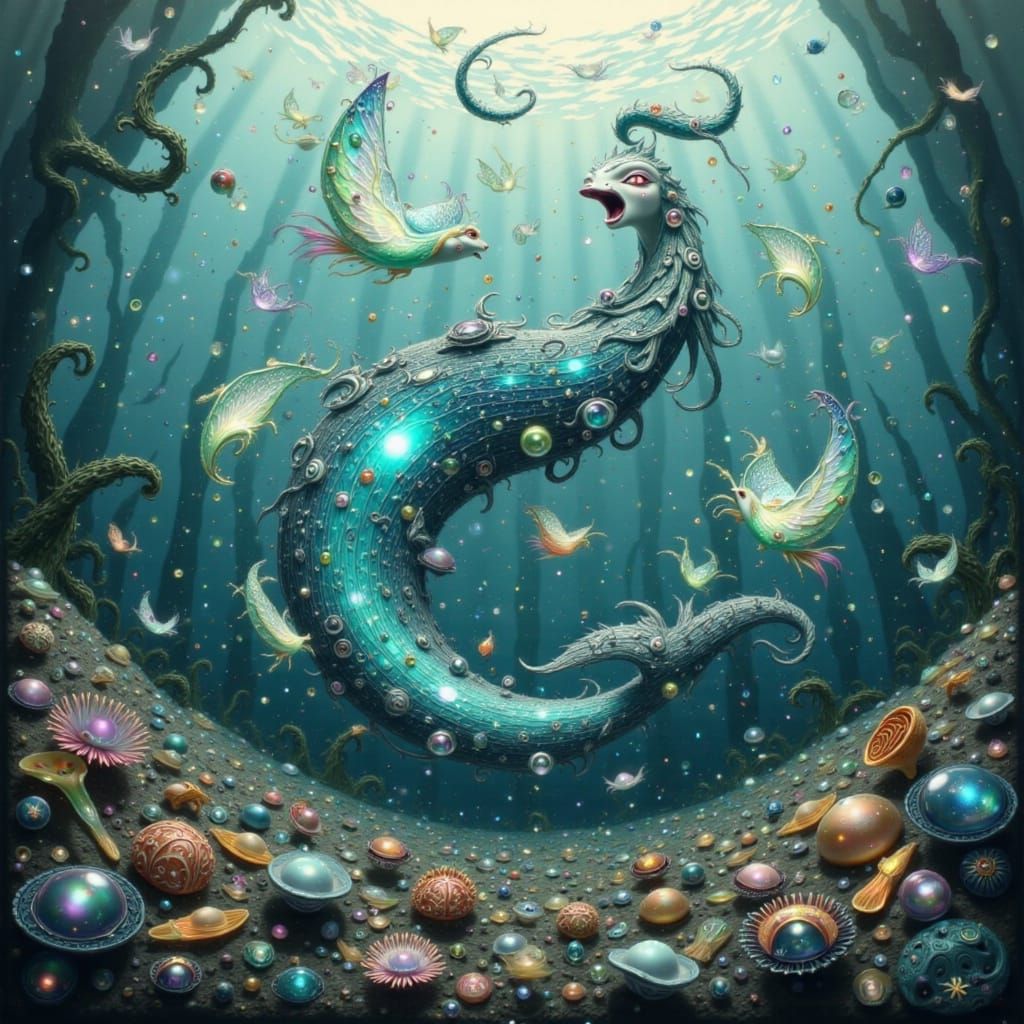 Wave Siren's Haunting Call in Cinematic Style