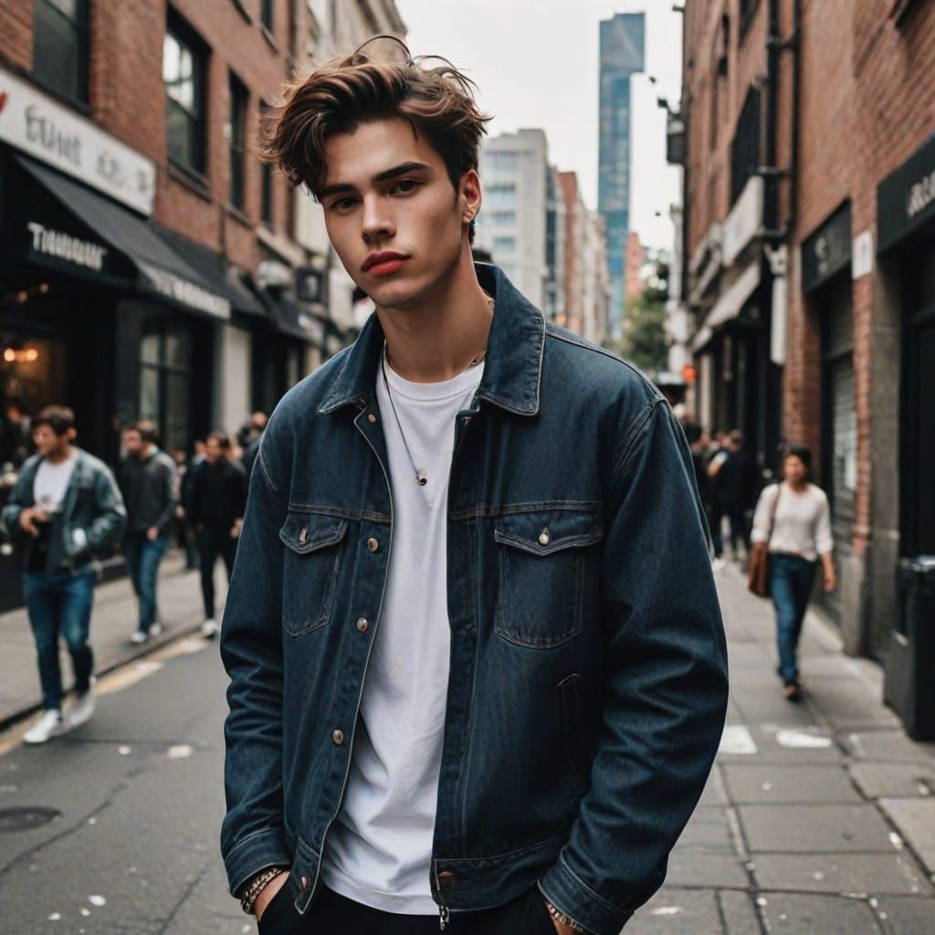 Grunge Style Handsome Young Man