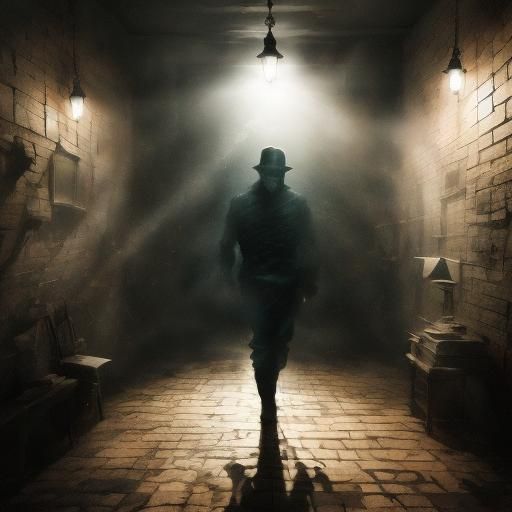 Cinematic Horror Room with Film Grain Effect