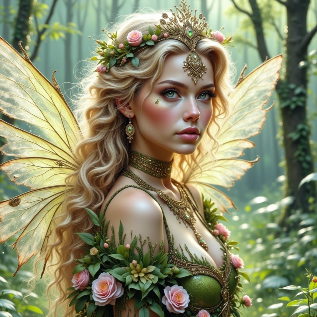 Enchanting Mythical Pixie Portraits in Ethereal Flux