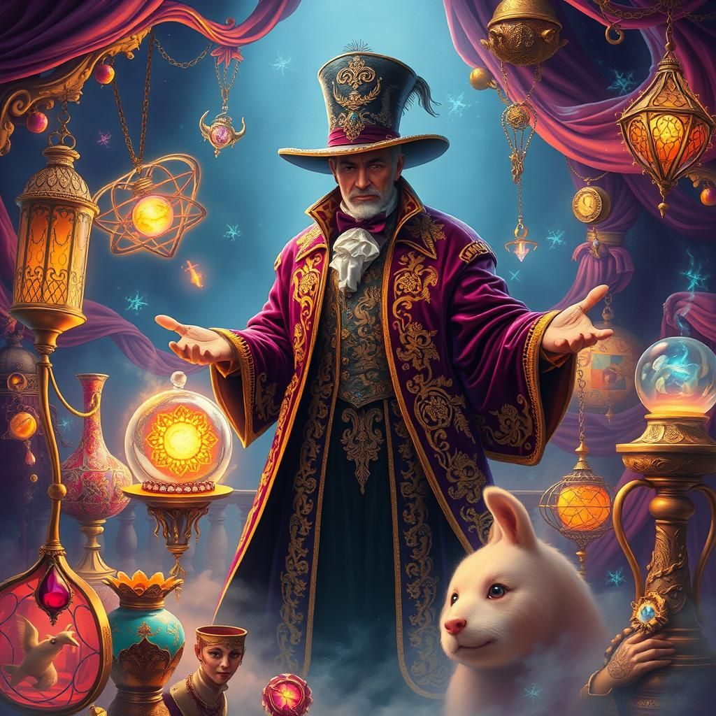 Mystical Illusionist in a Dreamlike World