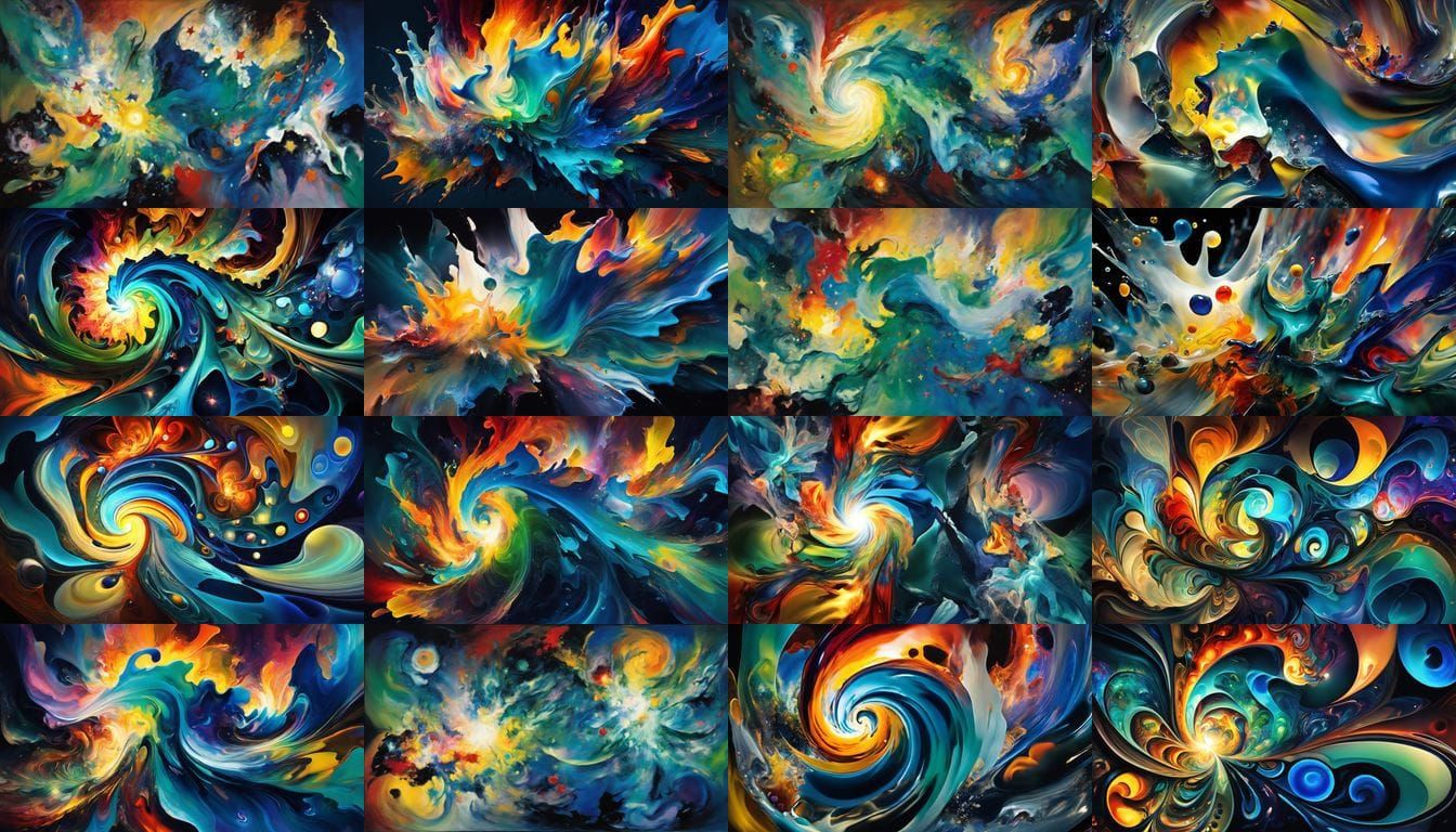 Crystalline Vortex Maelstroms of Paint and Plasma