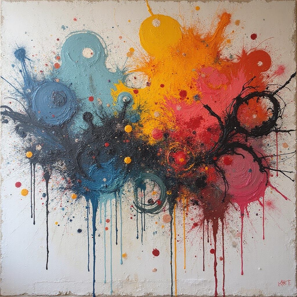 Swirling Urban Street Art Mural