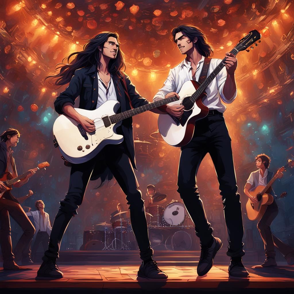 Singing Duo on Stage: Fantasy Concept Art