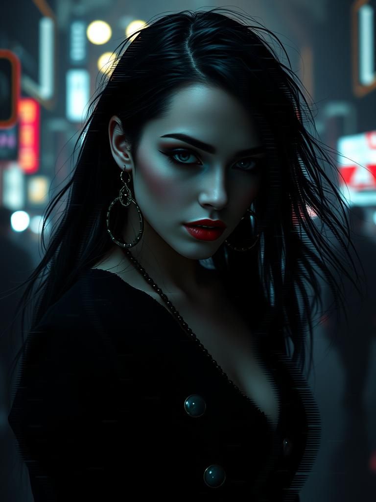 Gothic Female Fading: Glitch Art in Hyperdefinition