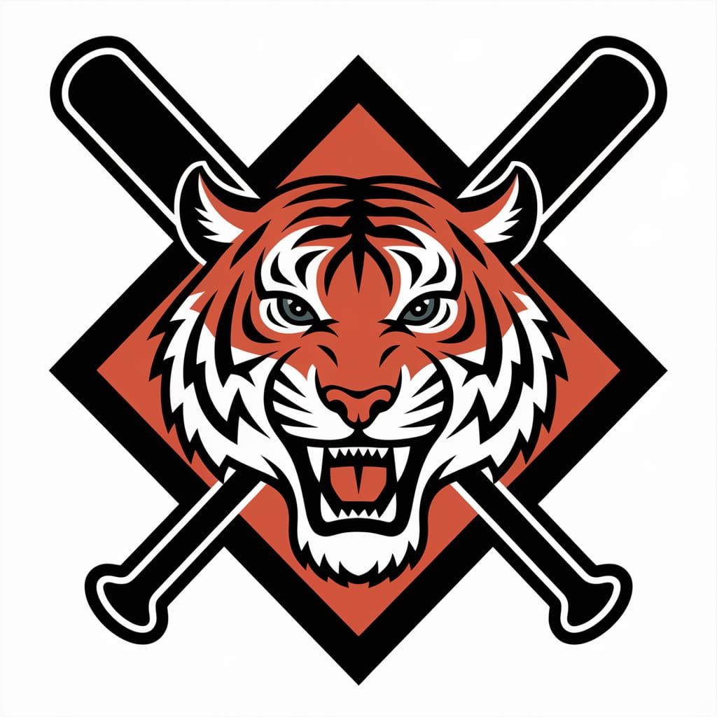 Tigers Play Baseball: An AI Generated Image