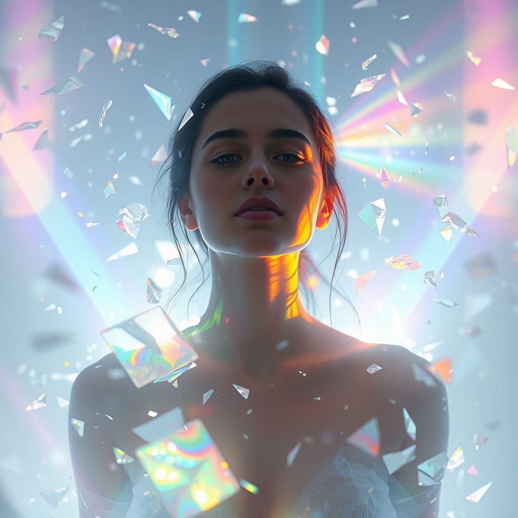 Prismatic Woman: A Digital Art Transformation