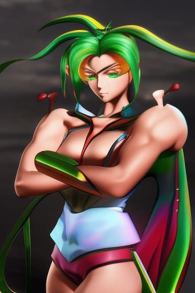 Shizuka in 90's Anime Style, Unreal Engine 5 Rendering