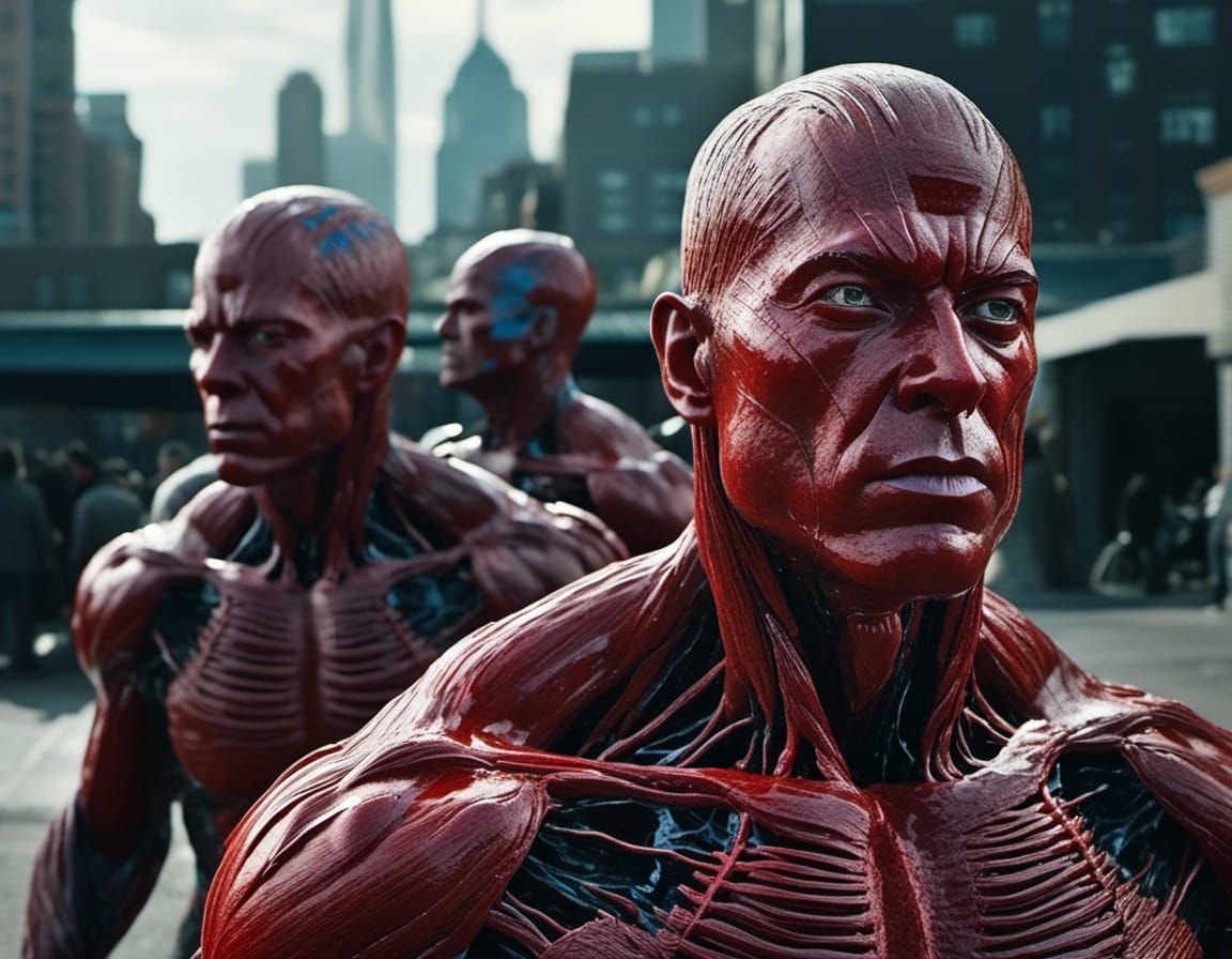 Expressive Portrait with Stark Color Contrast