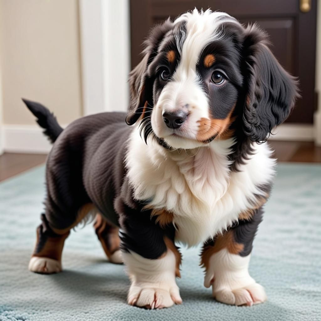 English Sheepdog German Dachshund Puppy