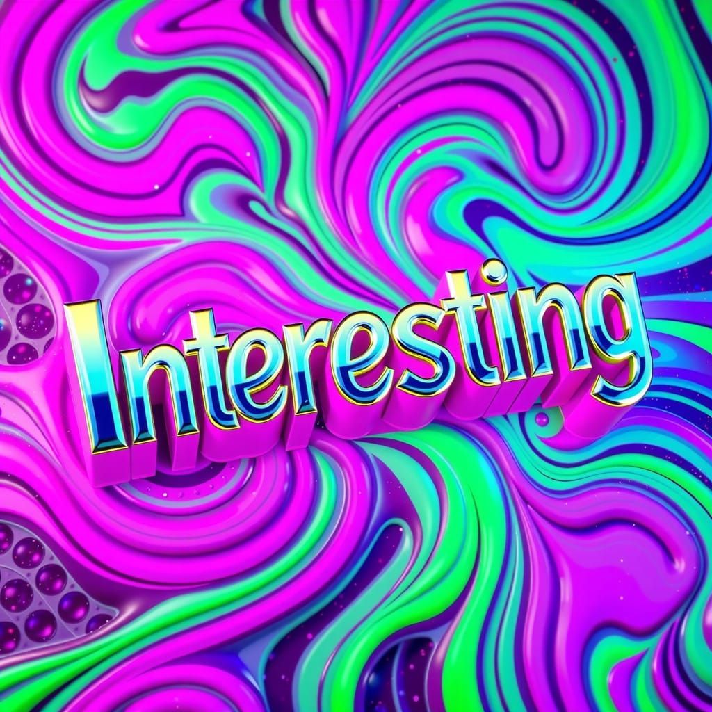 Electric Word in Retro-Futuristic Disco Aesthetic